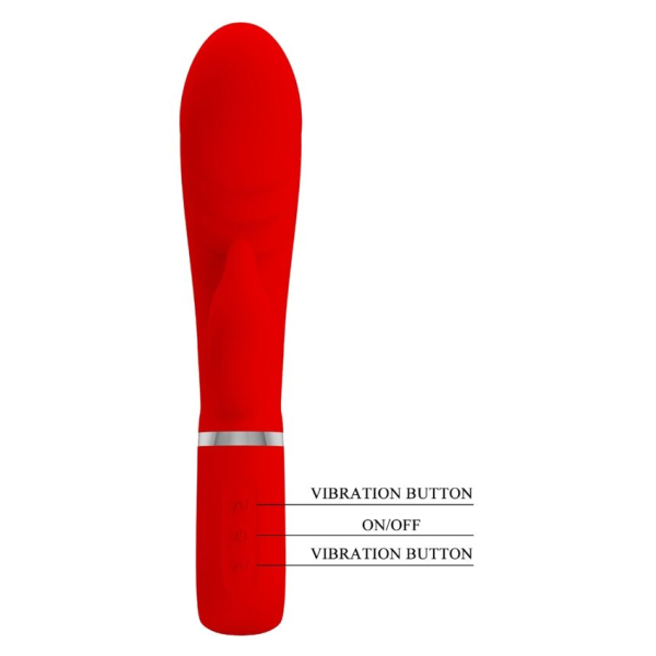 PRETTY LOVE - PRESCOTT VIBRADOR PUNTO G MULTIFUNCIÓN ROJO
