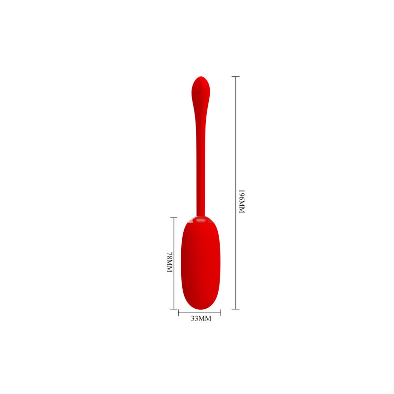 Pretty Love - Julius Huevo Vibrador Impermeble & Recargable Rojo |