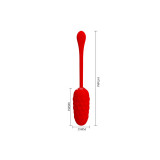 Pretty Love - Huevo Vibrador Con Textura Marina Recargable Rojo |