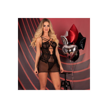 LIVCO CORSETTI FASHION - BARIRIN LC 90633 FALDA + PANTY NEGRO L/XL