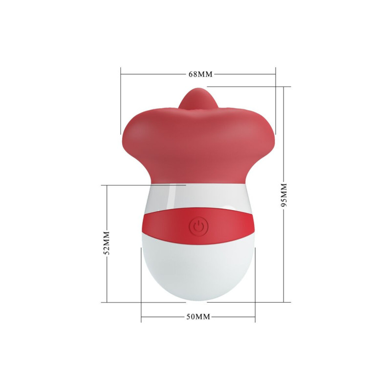 Pretty Love - Mina Estimulador Lengua Rojo Claro | Vybes.it