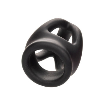CALEXOTICS - ALPHA ANELLO DUAL CAGE NERO - Cockring senza vibrazione