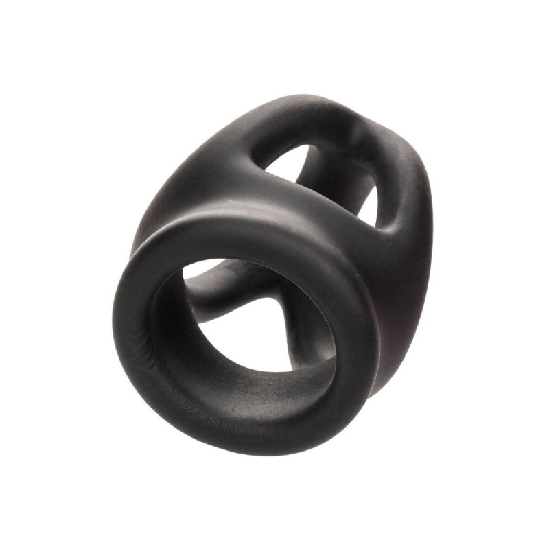 CALEXOTICS - ALPHA BAGUE DUAL CAGE NOIR - Cockrings sans vibration