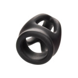 CALEXOTICS - ALPHA ANELLO DUAL CAGE NERO - Cockring senza vibrazione