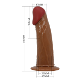 PRETTY LOVE - STARKS HARNESS BRIEFS VIBRACIÓN MULTI-VELOCIDAD DILDO 17,5 CM MULATO