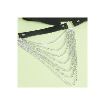 Subblime - Cinturón De Cadenas Cuero Negro Talla Única | Vybes.it