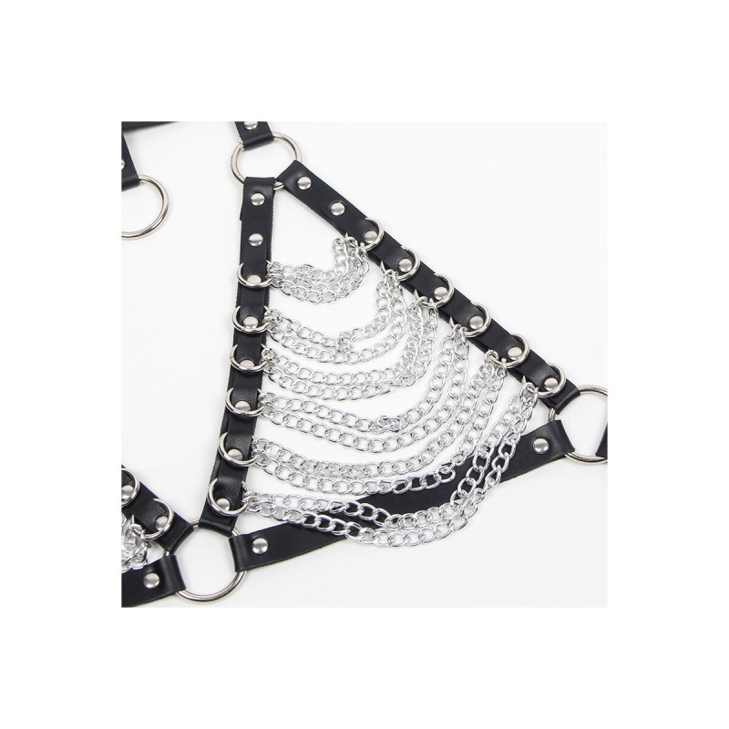 Subblime - Arnés Sujetador Y Collar Con Cadenas Talla Única |