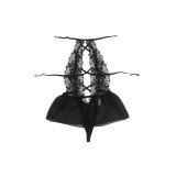 Subblime - Teddy Cuello Halter Espalda Descubierta Encaje Negro S/M