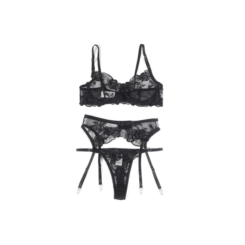 Subblime - Lot 3 Pièces Soutien - Gorge + String + Jarretière