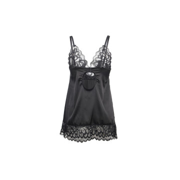 Subblime - Babydoll Con Estampado Floral Pecho Negro L/Xl | Vybes.it