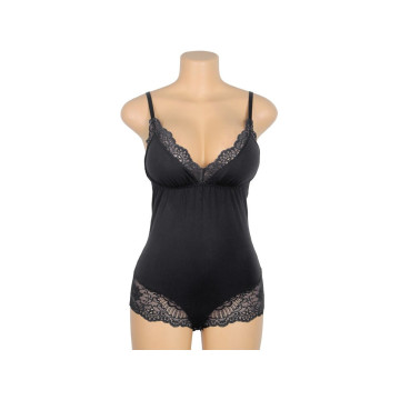 Subblime - Teddy Detalle Encaje Floral Negro S/M | Vybes.it