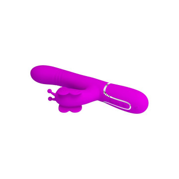 Pretty Love - Vibrador Rabbit Multifunción 4 En 1 Mariposa Fucsia |