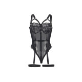 Subblime - Teddy Con Liguero Detalle Tiras Pecho Negro S/M |