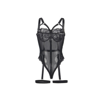 Subblime - Teddy Avec Jarretière Détail Poitrine Noir L/Xl |