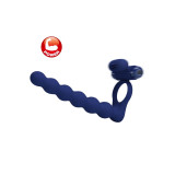 Pretty Love - Ajmal Anillo Vibrador Con Plug Azul | Vybes.it