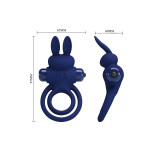 Pretty Love - Darey Doble Anillo Vibrador Rabbit Azul | Vybes.it