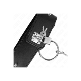 KINK - COLLIER 65 CM AVEC LAISSE AVEC CLOUS ARGENTÉS MODÈLE 2 RÉGLABL…