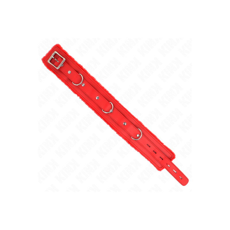 KINK - COLLARE CON GUINZAGLIO 65 CM CON RESTRIZIONI ROSSO 36-42 CM X…