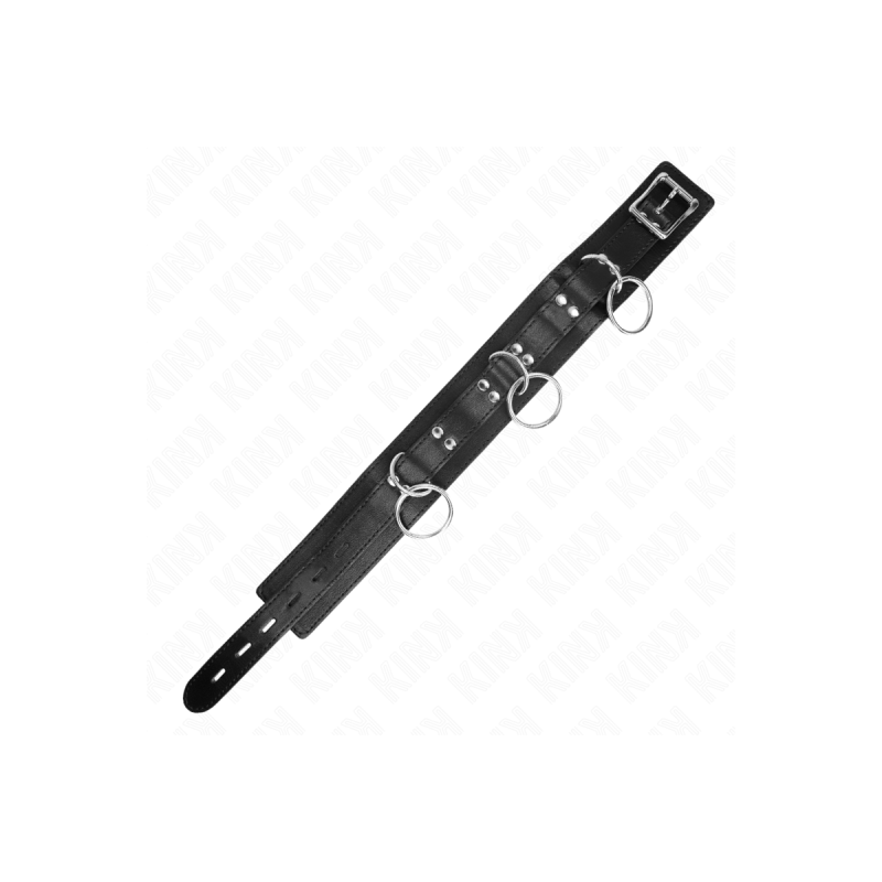 Kink - Collar Con Correa 80 Cm Esclavitud 3 Anillos 53 X 5 Cm |
