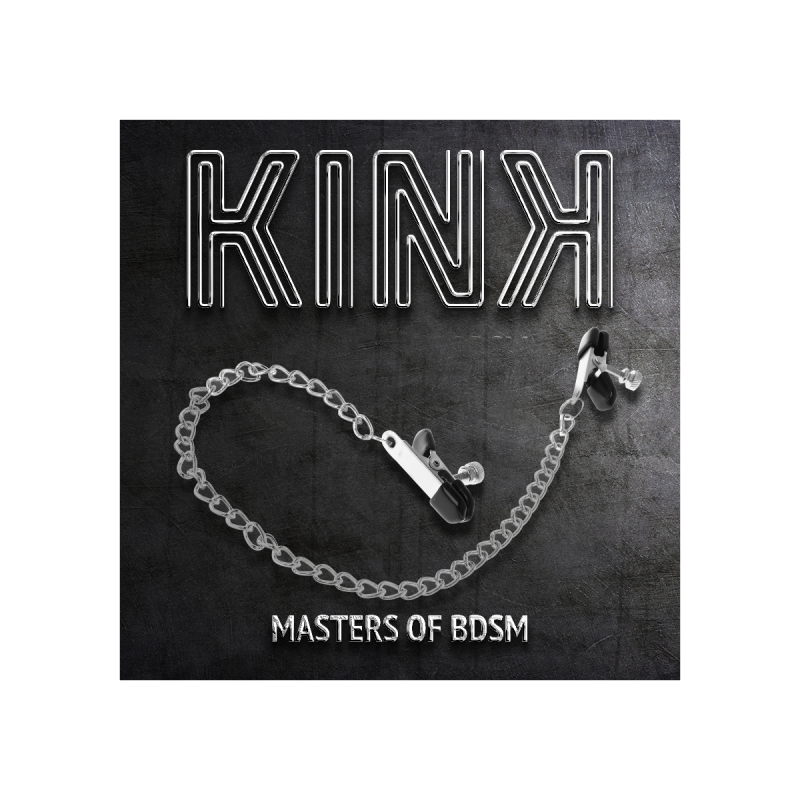 KINK - FLAT CHAIN NIPPLE CLAMPS SILVER 34 CM - KINK NIPPLE GRIP - Sad…