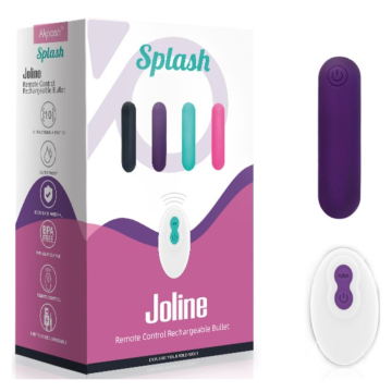 ARMONY - SPLASH JOLINE BALA VIBRADORA SILICONA CONTROL REMOTO 10 VIBRACIONES 6.5 X 1.5 CM MORADO