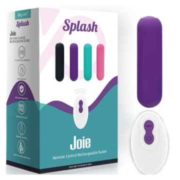 ARMONY - SPLASH JOIE BALA VIBRADORA SILICONA CONTROL REMOTO 10 VIBRACIONES 75 X 19 CM MORADO