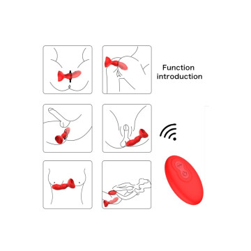ARMONY - EXTREME A BLOOM ROSE VIBRATOR & ANAL PLUG REMOTE CONTROL RED…
