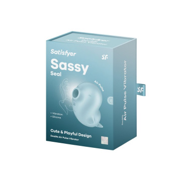 Satisfyer - Sassy Seal Estimulador & Vibrador Azul | Vybes.it