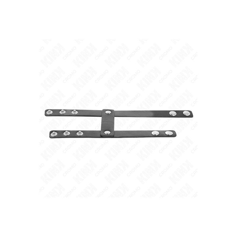 KINK - VERSTELLBARER DOPPELTER PENISRING AUS LEDER - KINK RING POWER…