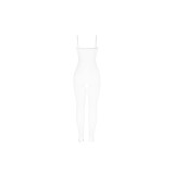 SUBBLIME - 951740 BODYSTOCKING CROTCHLESS DE REJILLA CON LAZOS BLANCO TALLA ÚNICA