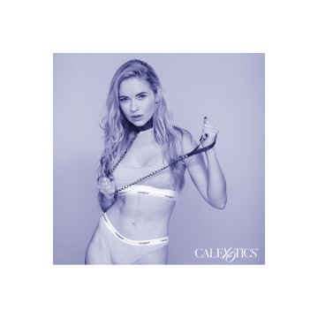 Calexotics - Nocturnal Collier Et Laisse En Cuir Réglable Noir |