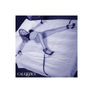 Calexotics - Nocturnal Ceinture De Lit Réglable En Cuir Noir |