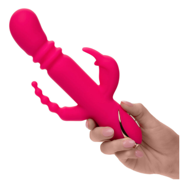 CALEXOTICS - JACK FANTASY VIBRATORE TRIPLO RISCALDATO ROSA CONIGLIO