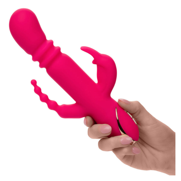 CALEXOTICS - JACK FANTASY VIBRATORE TRIPLO RISCALDATO ROSA CONIGLIO