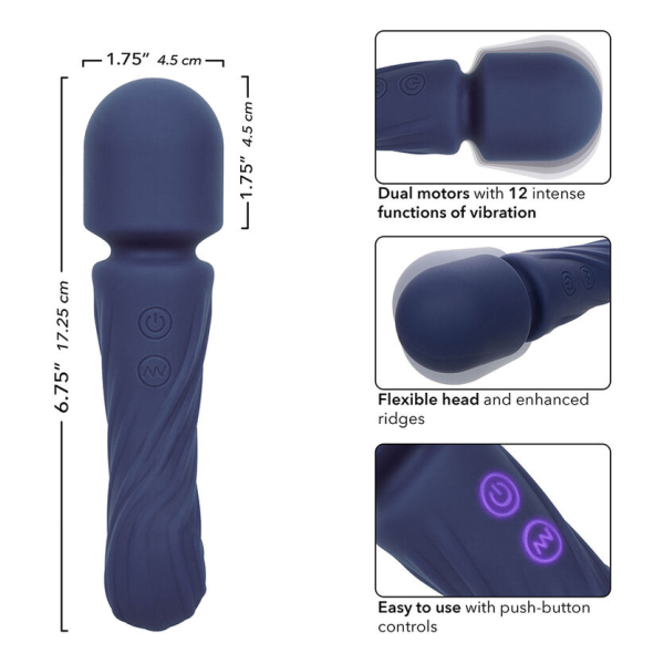 CALEXOTICS - CHARISMA ALLURE MASSAGGIATORE DOPPIO MOTORE 12 FUNZIONI 17,25 CM X 4,5 CM VIOLA