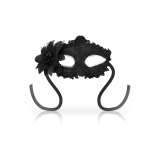 OHMAMA - MASKS ANTIZAZ ESTILO VENECIANO FLOR LATERAL -  NEGRA