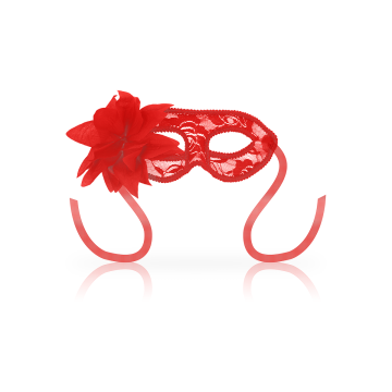 Ohmama - Masks Antifaz Con Encajes Y Flor Rojo | Vybes.it