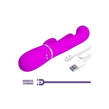 Pretty Love - Shania Triple Vibrador Rabbit Multifunción Rosa |