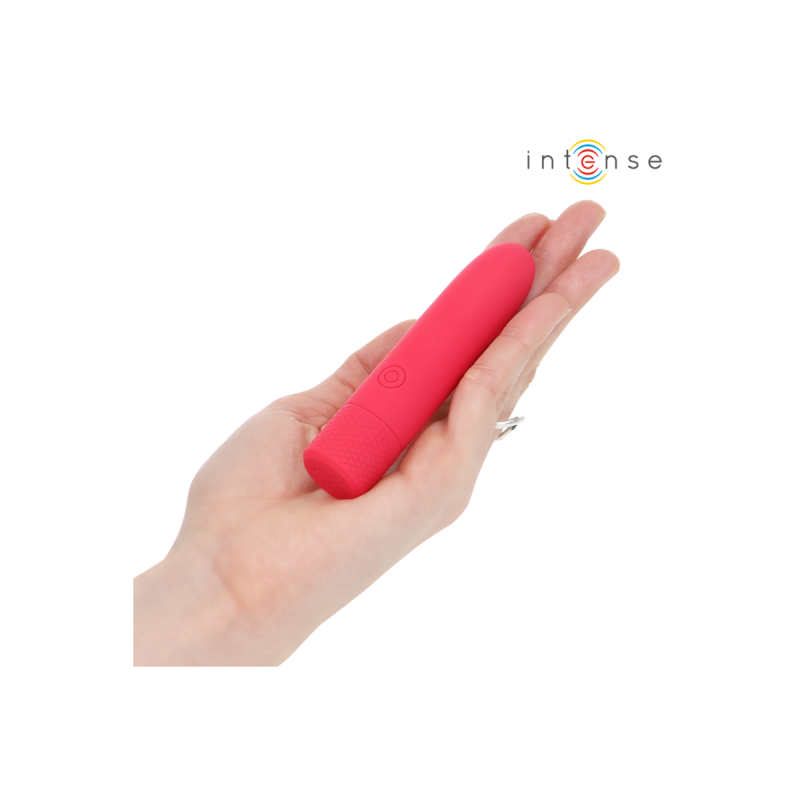 INTENSE - SYMONE USB RECHARGEABLE VIBRATING BULLET 8 VIBRATIONS RED 1…
