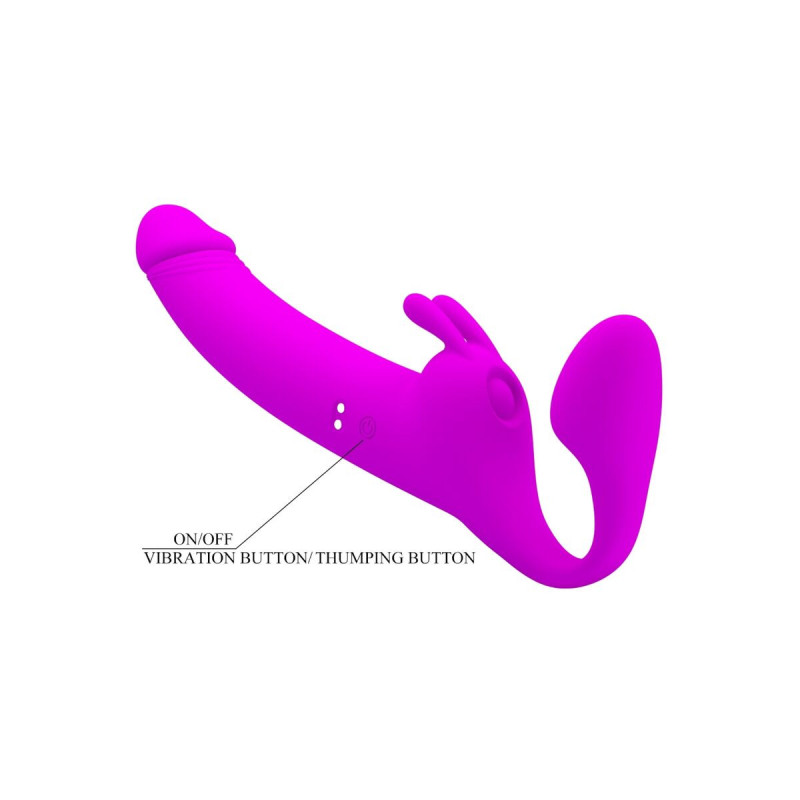 Pretty Love - Zanini Dildo Strap - On Sin Arnés 10 Vibraciones