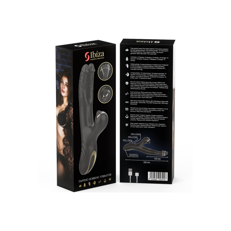 IBIZA - ZWEI DRACHEN DOPPELVIBRATOR SCHWARZ - IBIZA TECHNOLOGY - HI-T…