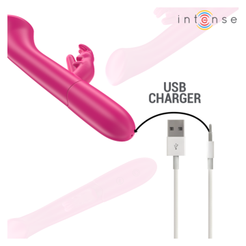 INTENSE - JULIETA VIBRATORE CONIGLIO 18,6 CM 10 VIBRAZIONI ROSA