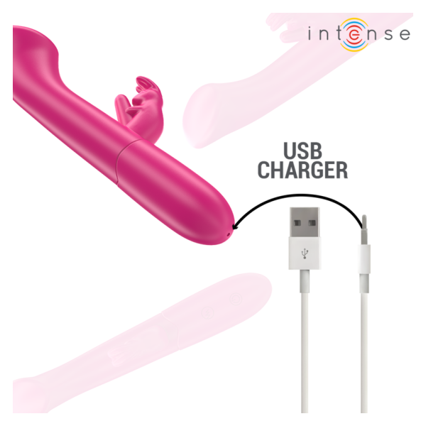 INTENSE - JULIETA RABBIT VIBRATOR 18.6 CM 10 VIBRATIONS PINK