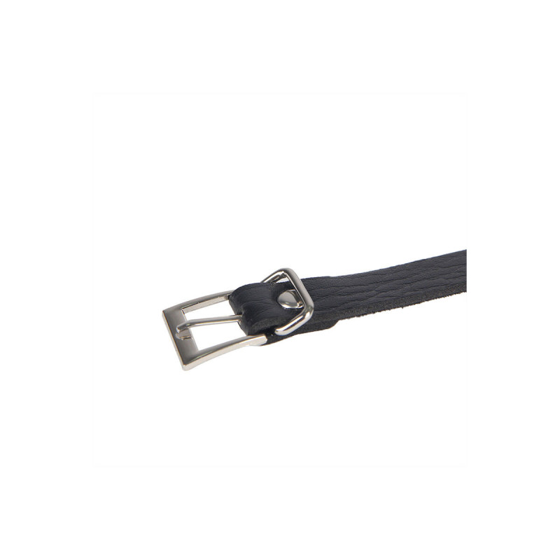 Subblime - 953713 Ceinture Punk Bondage Boucle Métal Noire Taille