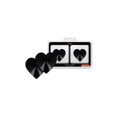 Coquette Chic Desire - Cubre Pezones Metal Corazones Negros |