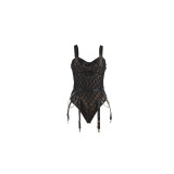 Subblime - 954260 Körper Mit Ketten + Strumpfgürtel Schwarz S/M |