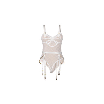 Subblime - 954291 Body Avec Chaînes + Porte - Jarretelles Blanc