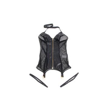 Subblime - 954444 Vestido Sexy De Rejilla Cuero Negro S/M | Vybes.it