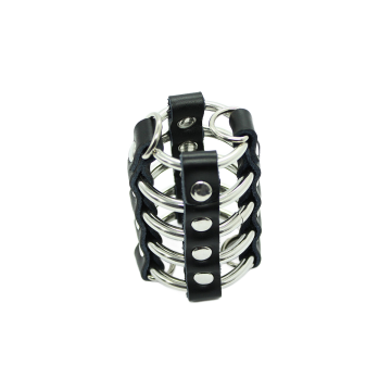 Ohmama Fetish - Cage Pénis Avec Anneaux Métalliques Et Sangle En