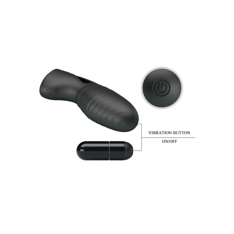 Pretty Love - Alan Vibrador De Dedo Silicona Negro | Vybes.it